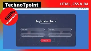 🔴CONTACT FORM: How To Make a Amaizing Registration form using html css and Bootstrap4 in Hindi