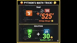 (Direct & Urgent):Python Math TRICK! 🤯 Is 5+25 really 525?