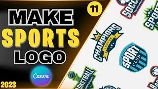 how to make sport logo design in canva | logo design tutorial | sport logo design