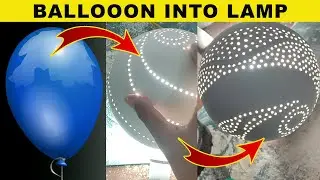 How to make Decorative Modern Lamp: DIY Balloon and Plaster Craft Idea  #DIY #crafttutorial #hacks