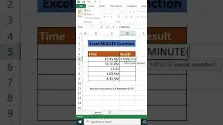 Excel Tips: MINUTE function | Muabi Design