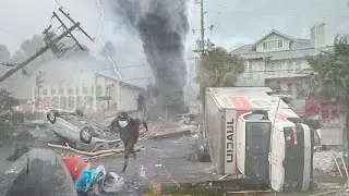 Terrifying Tornado tears Tennessee apart! Tornado destroyed Clarksville, TN, USA
