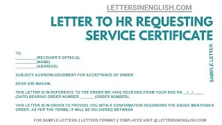 How To Write Application for Experience Certificate | Letters in English