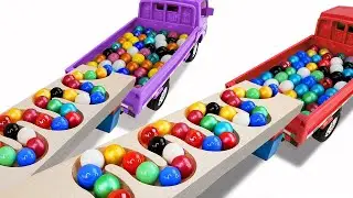 マーブルランレースASMR☆HABAスロープ & ハリボー ゴールドベアグミ #3