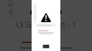 UI Simple Alert ⚠ / Alarm Sound / Message Notification sound 