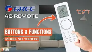 Gree AC Remote Buttons & Functions (Model No:YBE1FB8) | Heat Pump Remote Guide