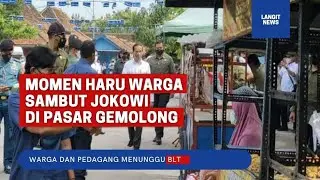 Presiden Jokowi Disambut Teriakan Pedagang Pasar di Sragen