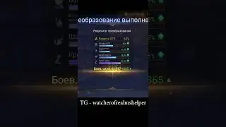 ПРЕОБРАЗОВАНИЕ ШМОТА в Watcher of REalms 