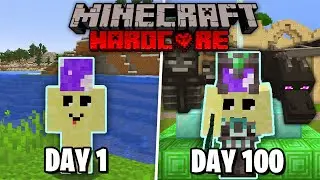 I Survived 100 Days in HARDCORE Minecraft for the First Time