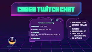 Cyberpunk Twitch chat widget