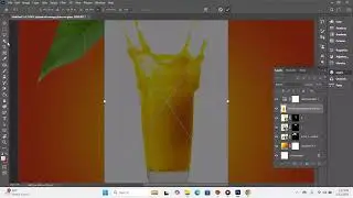 make an advertisement of a juice product Adobe Photoshop 2021