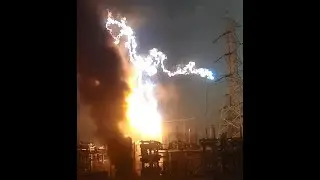 The most powerful electric arc in the substation