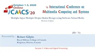 71 - Multiple Input Multiple Output Radar Design using Software Seined Radio