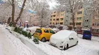 27 Февраля 2024 год ❄️SAMARKAND ❄️🌧😱 Завалила город снегом ❄️🌧👌💖💖💖