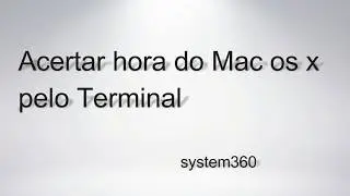 Acertar Hora e Data do Mac OS X Pelo Terminal, Changing system date from Termina
