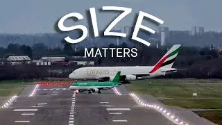 SIZE MATTERS 😮Airbus A380-800 vs Airbus A320-200 ✈️Take Offs from Birmingham Airport BHX-EGBB