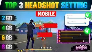 Top 3 headshot settings 🔥 || Free fire headshot setting in tamil || Best headshot settings