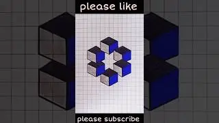 How to draw 3d illusion simple drawing #shortvideo #trending_ #youtubeshorts_ #howtomaking3dletter