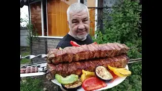 PORK TENDERLOIN SHASHLIK on the GRILL. SHASHLIK on CHARCOALS.