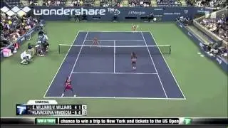 2013 US Open semi-final - Hlavackova/Hradecka vs. Williams/Williams