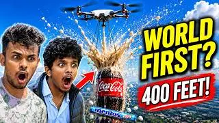World 1st Time Coca Cola VS Mentos Test in Sky l 400 Feet