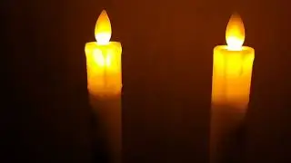Светодиодная свеча 22 см движение пламени желтое свечение