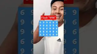 Observation Visual Test: 5 Seconds For You To Spot "696". Try Your Skills! #puzzle #shorts #find #iq
