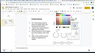 Math Problem set instructions - Module 4, Lesson 2