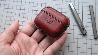 Индивидуальный заказ. Лонгер и чехол для AirPods из Buttero. Овальный пробойник с Aliexpress