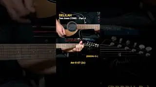 Delilah - Tom Jones (1968) Easy Guitar Chords Tutorial with Lyrics part 4 SHORTS REELS