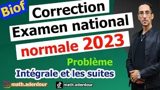 Correction || Examen national 2023 || Etude de fonction prt2