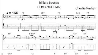 Charlie Parker - billie's bounce (backing track) (악보/TAB) (행신동 실용음악학원 소만마을 기타교습소)