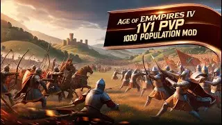Age of Empires IV Live Gameplay 1000 Population Mod PVP 1v1
