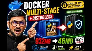 Docker Multi-Stage Builds + Distroless Images | Reduce Docker Image Size by 95% | Complete Hands-on