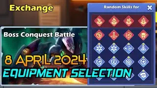 Zombie Waves | Boss Conquest Battle April 8, 2024 Equipment Selection