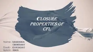 Closure Properties of CFL,AUTOMATA