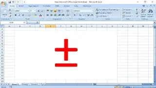 How to type Plus Minus symbol in excel