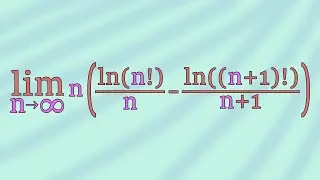 A natural log factorial limit