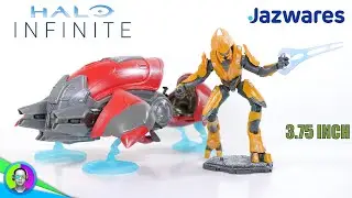 "BANISHED GHOST w/ ELITE WARLORD" Wicked Cool Jazwares Halo Infinite 3.75 Inch Figure Review
