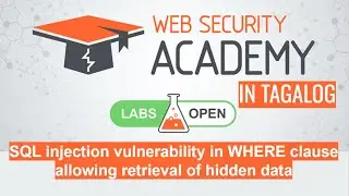 SQL injection vulnerability in WHERE clause allowing retrieval of hidden data | Portswigger Academy