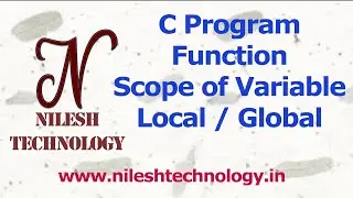 C Program Function Part 8 - Scope of Variable Local / Global
