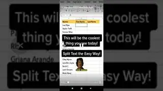 How to Use FLASH FILL in Excel/Google Sheets | SPLIT Text in Excel/Google Sheets - Part 2 #shorts