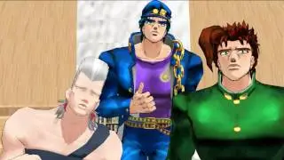 mmd everybody polnareff jotaro and kakyoin! (jjba)