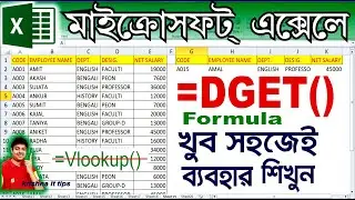 How to use DGET Formula in Excel || DGET Function
