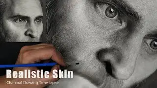 Joaquin Phoenix - Drawing Hyper Realistic Cheek & Nose Skin