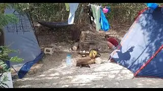 3 дня дикарями с палаткой, 2 день под дождём