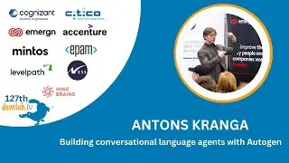 Building conversational language agents with Autogen by Antons Kranga at Generative AI focused event