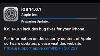 iOS 14.0.1 released with 137 mb which included bug fixes