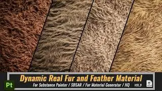 Dynamic Real Fur And Feather Material and Texture In Substance Painter