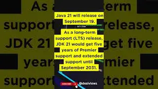Java Update 2024:Java JDK 21 Update | JDK 20 Vs JDK 21 Features| #coding #java #jdkupdte